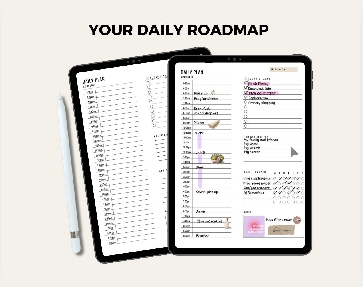 Intentional Day Template