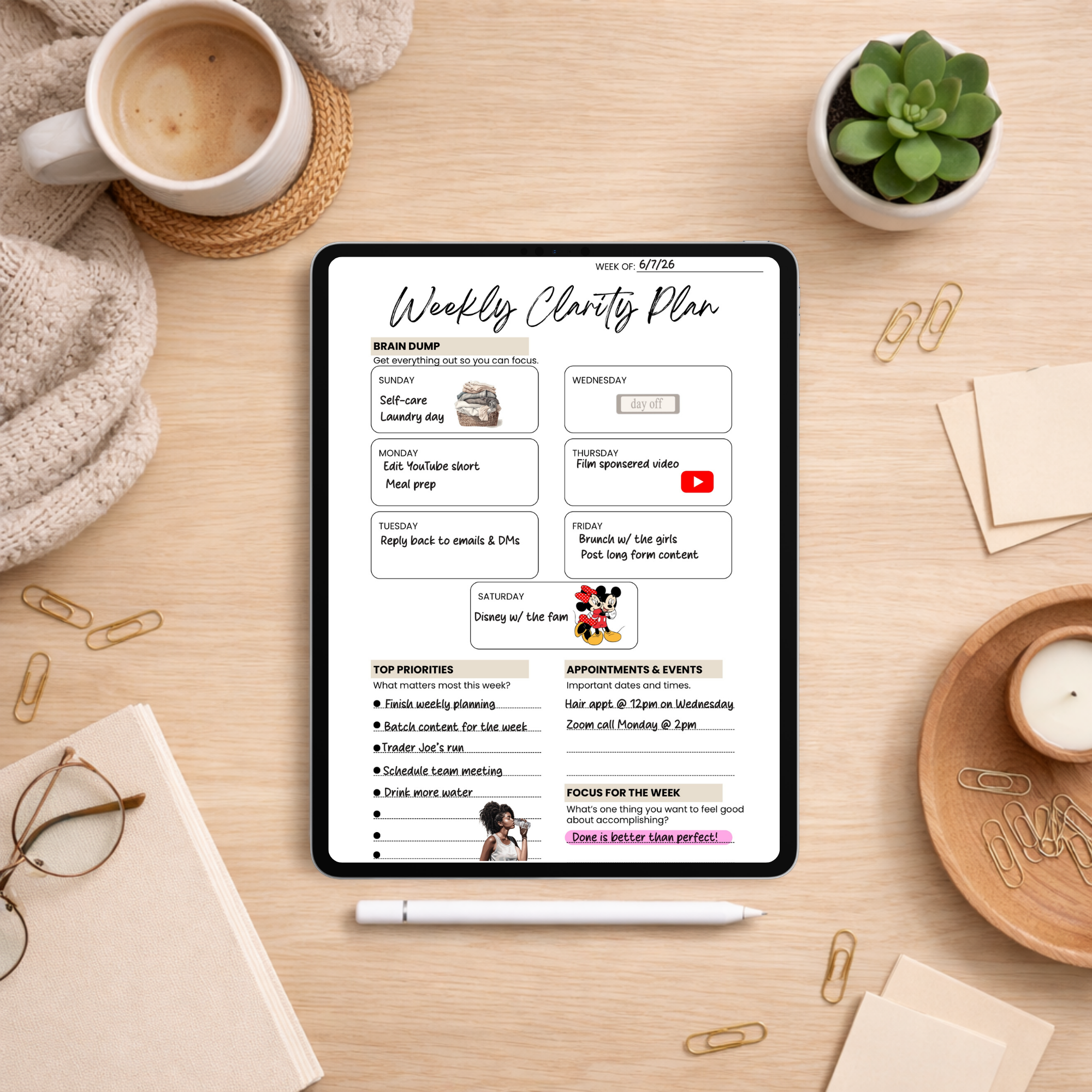 Weekly Clarity Plan