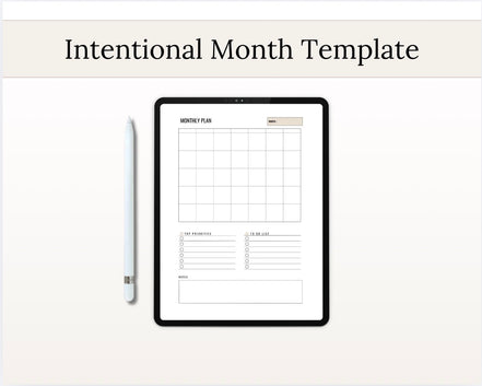 Intentional Month Template