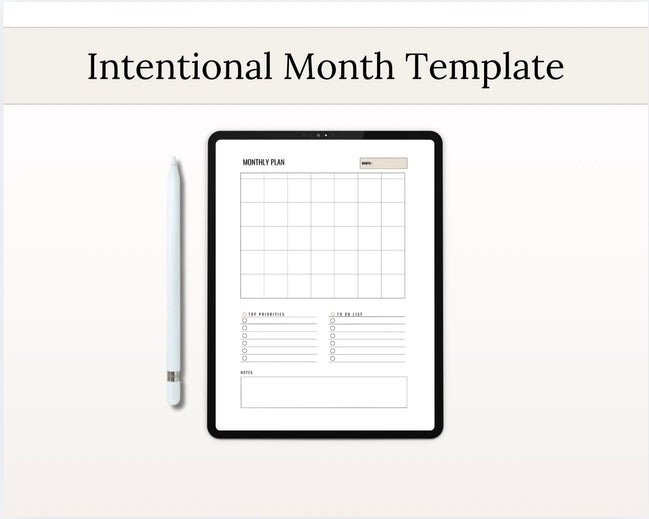Intentional Month Template