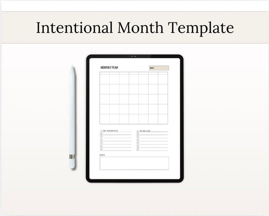 Intentional Month Template