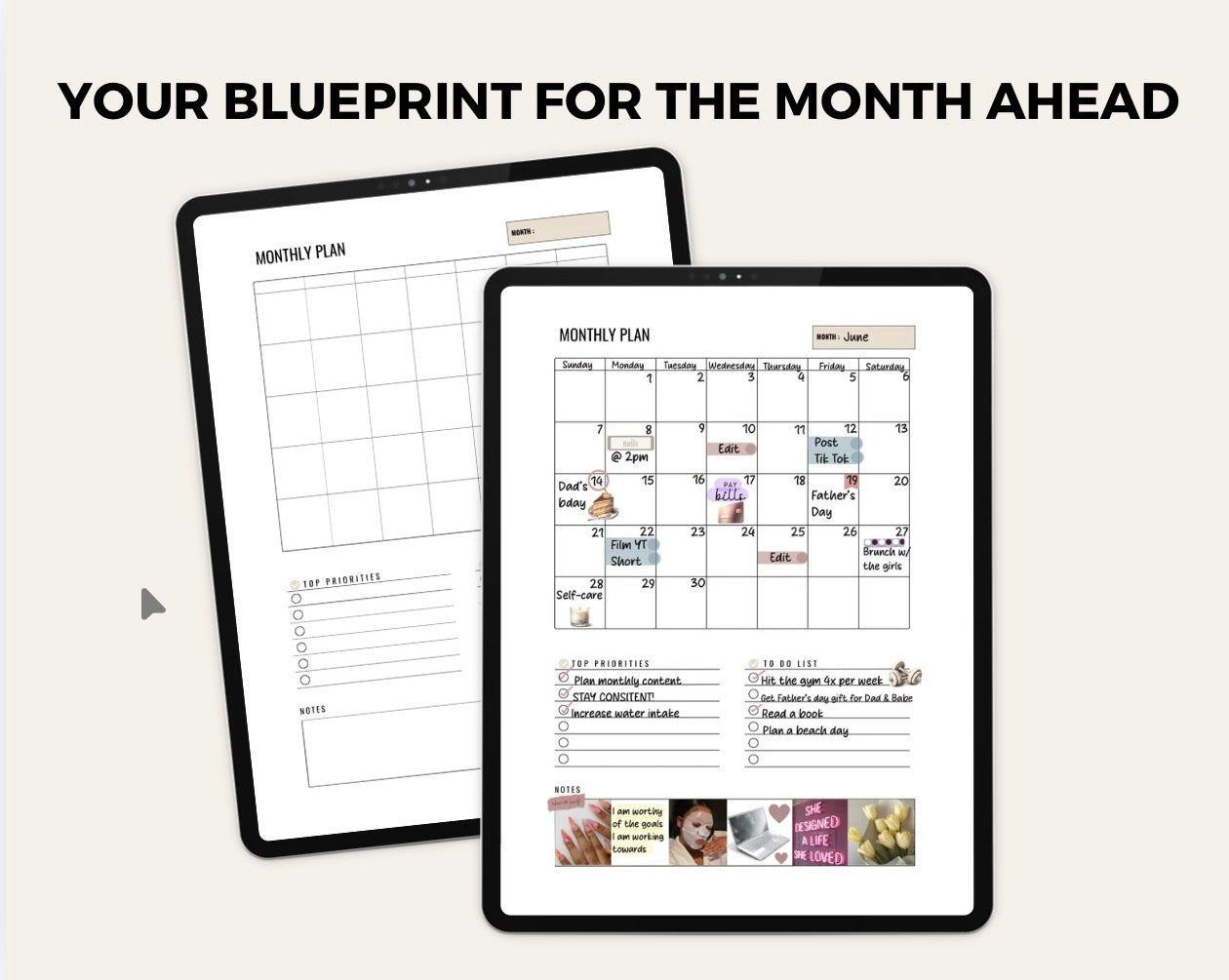 Intentional Month Template
