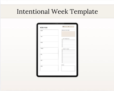 Intentional Week Template
