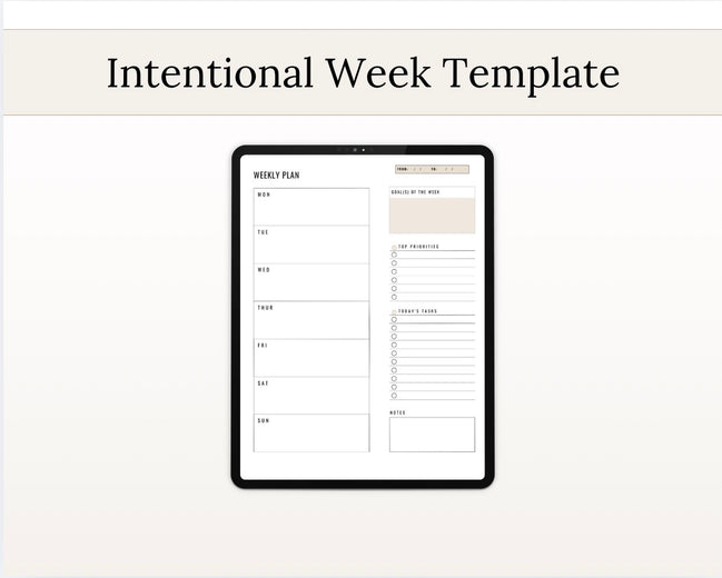 Intentional Week Template