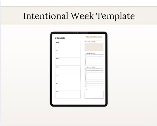 Intentional Week Template