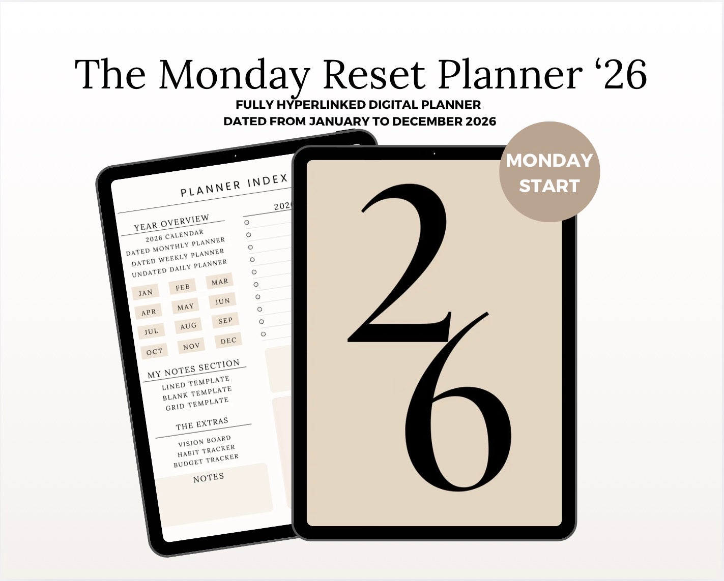 Monday Reset Planner ‘26