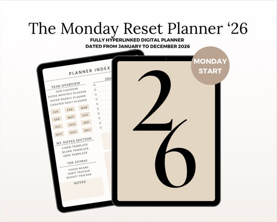 Monday Reset Planner ‘26