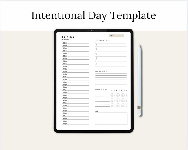 Intentional Day Template