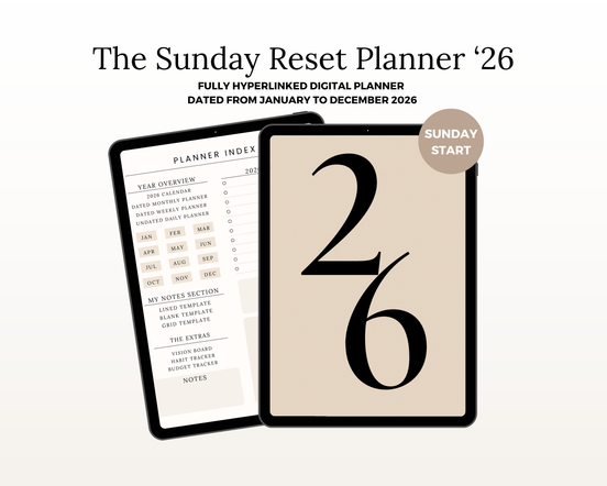 Sunday Reset Planner ‘26